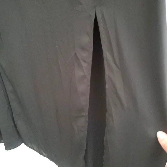 SHEIN Curve Sheer Elegant Black Tunic Dress - Picture 5 of 7